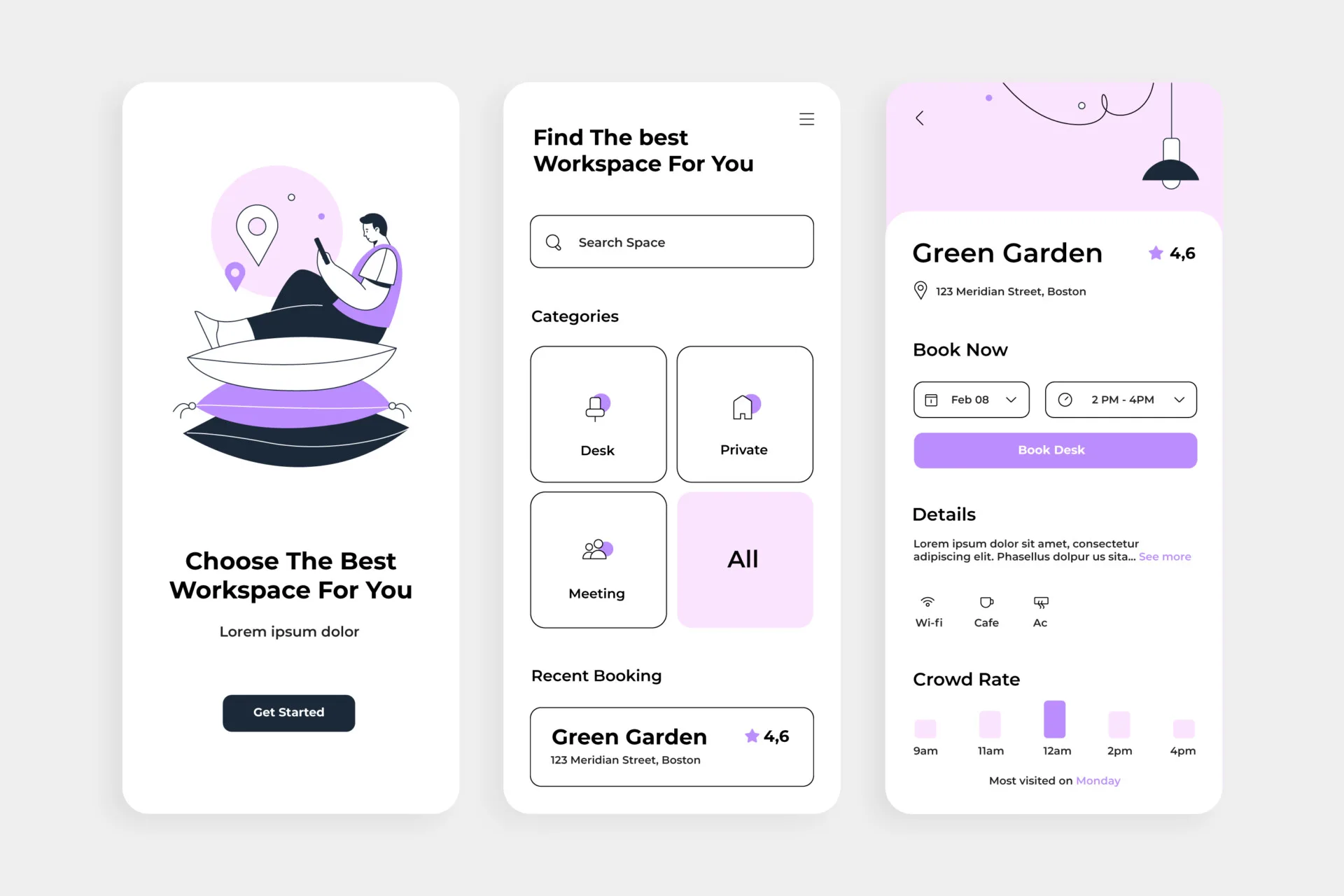 Minimalistički dizajn mobilne aplikacije s čistim sučeljem i jednostavnom navigacijom